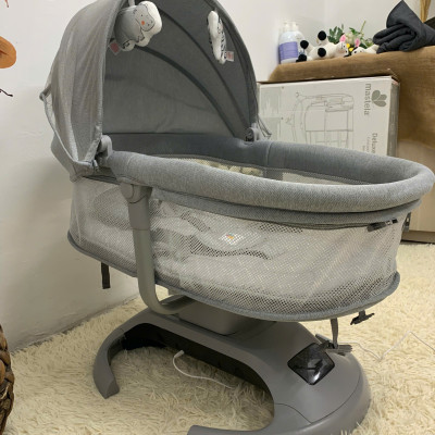 Nôi Điện Cao Cấp Cho Bé – Ru Ngủ Tự Động, Có Nhạc, Remote – Thiết Kế Hiện Đại Mastela 30911