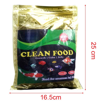 4 Gói Thức Ăn Cá Cảnh, cám Cá Koi hạt nhỡ 3mm (Cho cá size 8cm trở lên) - Nhanh lên size, lên màu, tăng cường sức đề kháng 500Gr 