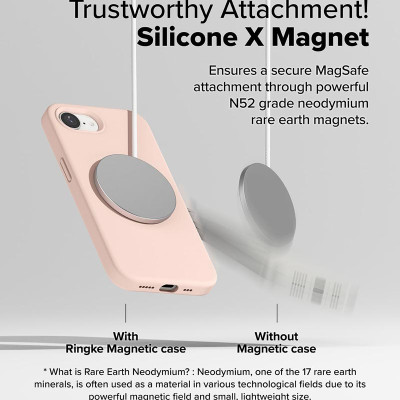 Ốp lưng dành cho iPhone 16e RINGKE Silicone Magnetic - Hàng Chính Hãng