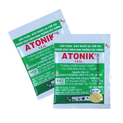 Thuốc kích thích sinh trưởng ATO.NIK giúp kích rễ - nảy mầm cho cây trồng và hoa kiểng - Hộp 10 gói - gói 10ml
