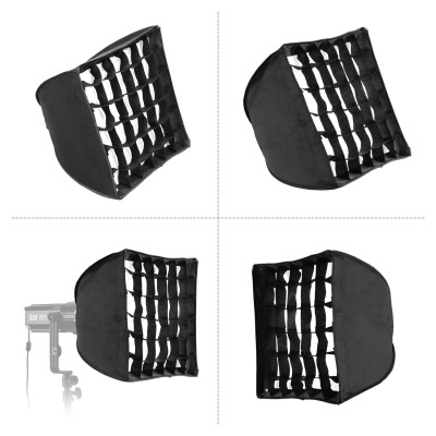 Softbox 30 * 30cm / 11,8 * 11,8 inch có lưới Tương thích với Đèn video LED tiêu điểm Godox S30