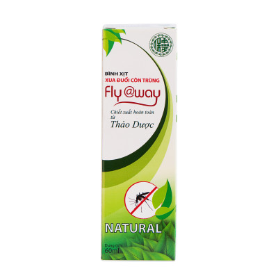Chai Xịt Xua Đuổi Muỗi Và Côn Trùng Fly@Way Bảo Linh 60ml, 100% Thảo Dược Từ Thiên Nhiên, An Toàn Cho Bé và Cả Gia Đình