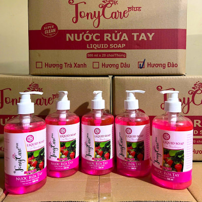Nước rửa tay Tonycare 500ml Hương Dâu – Diệt khuẩn, hương ngọt ngào, dịu nhẹ da tay – Chính hãng Tonycare