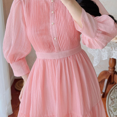 De Leah - Đầm Xòe Xếp Li Ngực - Thời Trang Thiết Kế