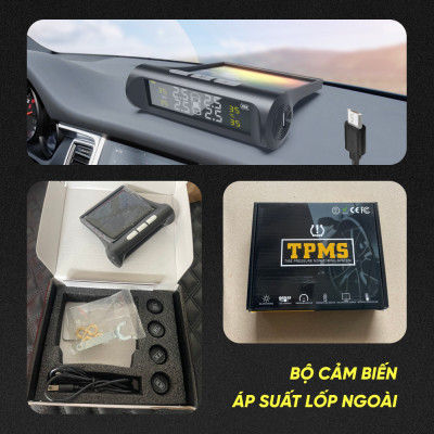 Cảm biến áp suất lốp ô tô TPMS màn hình led màu van ngoài {Bảo hành 3 tháng} - cảm biến áp suất lốp van ngoài TPMS..
