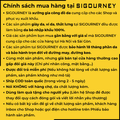 Giày Da Nam Công Sở Da Bò Thật SIGOURNEY Màu Đen SIG21 Bảo Hành 18 Tháng