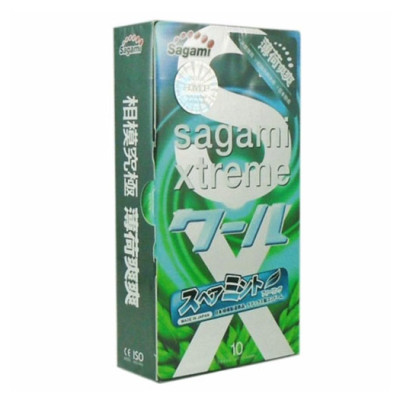 Bao cao su Sagami Spearmint - Hương bạc hà - H10 - Che Tên SP