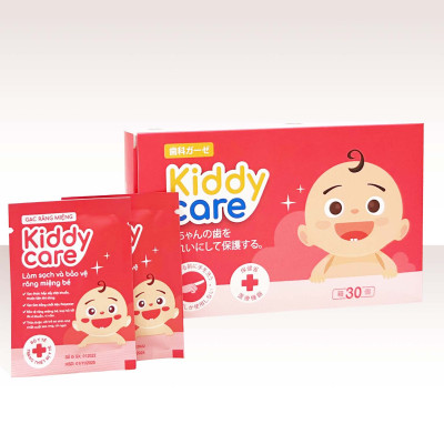 Gạc Rơ Lưỡi, Vệ Sinh Răng Miệng Cho Bé KIDDYCARE HERBLAND hộp 30 gói