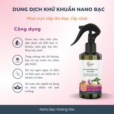 Xịt Trị Nấm Cây & Hoa Nano Bạc Hoàng Gia Khử Khuẩn Cho Cây Cảnh, Hoa Lan, Hoa Hồng - 200ml