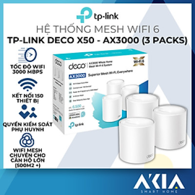 Bộ Phát Wifi Mesh TP-Link Deco X50 Chuẩn WiFi 6 AX3000 - HÀNG CHÍNH HÃNG