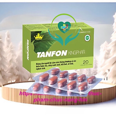 Viên uống giải cảm  Tanfon Kingphar, hộp 20v, dùng cho người bị cảm cúm