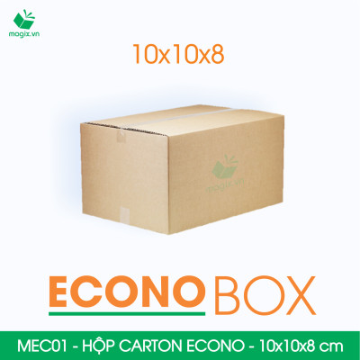 MEC01 - 10x10x8 cm - Combo 20 thùng hộp carton trơn siêu tiết kiệm ECONO