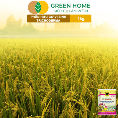 Phân Bón Hữu Cơ Trichoderma Greenhome, Đầu Trâu, Bao 1kg, Dạng Viên,Chuyên Hoa và Cây Cảnh