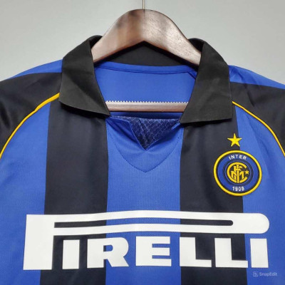 Áo Bóng Đá Retro Inter Milan 2001 - Sân Nhà bản cao cấp vải Cotton Polyester