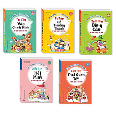 Combo Rèn luyện kỹ năng sống cho trẻ- Để trưởng thành mạnh mẽ hơn. Trọn bộ 5 cuốn/ Sách bản quyền