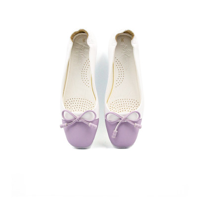 Giày Búp Bê Phối Nơ Da Micro Siêu Nhẹ TMW32305