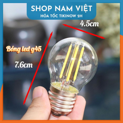 Bóng led Edison G45 4w ánh sáng vàng