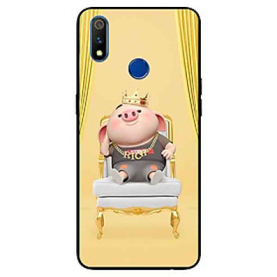 Ốp lưng in cho Realme 3 Mẫu Heo Vua