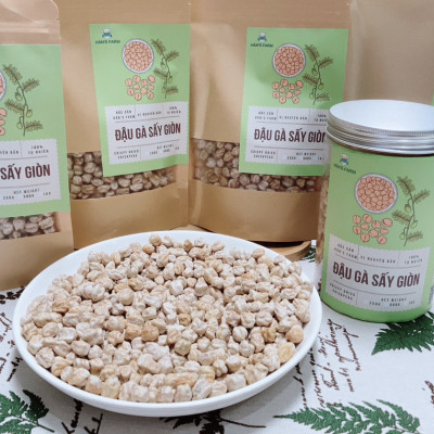 Đậu gà sấy giòn nguyên vị ăn liền loại 1, không chứa muối, không biến đổi gen_ Crispy dried Chickpeas non GMO
