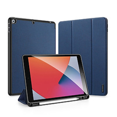 Bao Da Dành Cho iPad 7/8/9 10.2 Dux Ducis Domo Series Có Khe Cắm Bút, Tự Động Tắt Mở - Hàng Chính Hãng