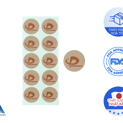 Miếng dán giảm đau Phiten titanium power tape (70 miếng) PT610000 hỗ trợ vận động, giảm đau vai gáy, đau khớp