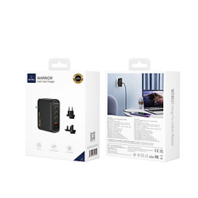 Củ Sạc Nhanh Wi WU WARRIORS 100W QC+PD GAN WI-U022W 1A+3C - Hàng Chính Hãng