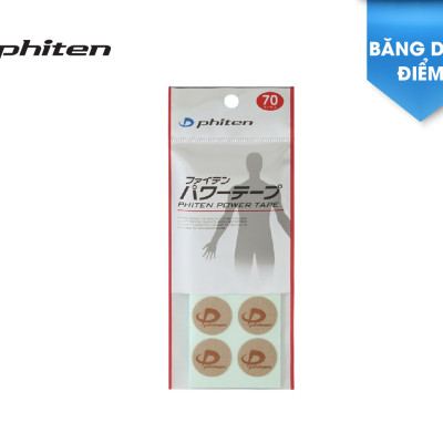 Miếng dán giảm đau Phiten titanium power tape (70 miếng) PT610000 hỗ trợ vận động, giảm đau vai gáy, đau khớp