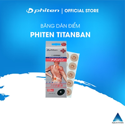 Miếng dán giảm đau Phiten titanium ban 30 miếng + 10 viên bi titan PT51