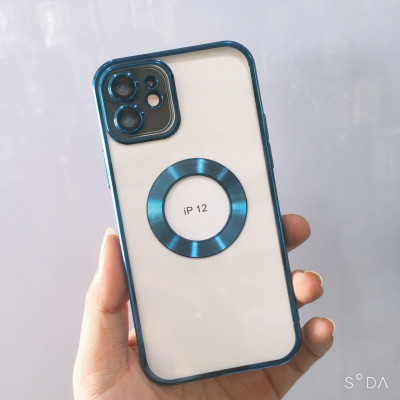 Ốp lưng viền màu hở logo Táo sang trong dành cho iPhone 12 - Hàng chính hãng