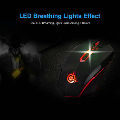  Chuột chơi game có dây USB  Đèn LED 2000DPI Có thể điều chỉnh cho máy tính xách tay PC MAGIC-REFINER MG5