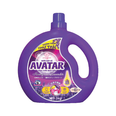 Combo 2 Can Nước Giặt Xả Vải Hương Lavender Avatar (2 Kg/ Can)