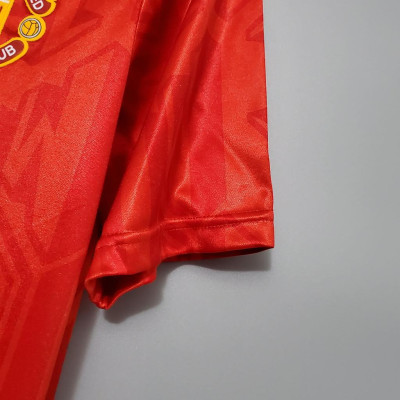 Áo Bóng Đá Retro Manchester United 1992 - Sân Nhà bản cao cấp vải Cotton Polyester