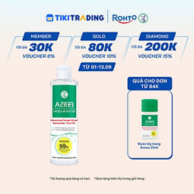 Nước tẩy trang cho da mụn Acnes Micellar Water 200ml