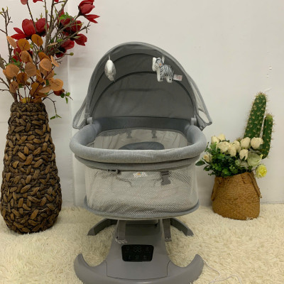 Nôi Điện Cao Cấp Cho Bé – Ru Ngủ Tự Động, Có Nhạc, Remote – Thiết Kế Hiện Đại Mastela 30911