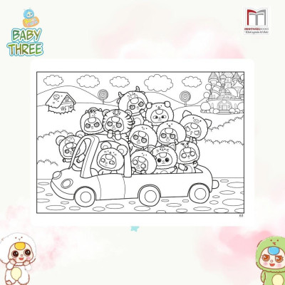 Sách Tô Màu - Baby Three 12 Con Giáp Ở Vương Quốc Ngọt Ngào - Minh Thắng