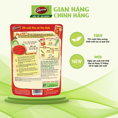 Xốt Muối Kim Chi Hàn Quốc Barona 180g