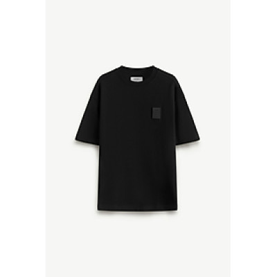 Áo Thun ROUTINE Tay Ngắn Dệt Jacquard Phối Nhãn Form Loose - 10S24TSS014 | LASTORE MENSWEAR