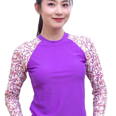 Bộ đồ bơi nữ tay dài LMcation Quinn- Tím thổ cẩm