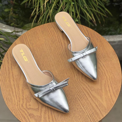 Giày sục nữ hot trend  thời trang đính nơ siêu độc 21290