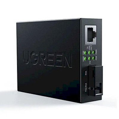 Ugreen UG80168CM330TK 2pcs 100 Megabit Single Mode Sc Fiber Transceiver Photoelectric Converter 0-20Km Long Range Network Transmitter - HÀNG CHÍNH HÃNG