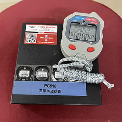 Đồng hồ bấm giây, bấm giờ PC510 bộ nhớ 10LAP, đồng hồ đo hiệu suất công việc T THIEN TRUONG SPORT