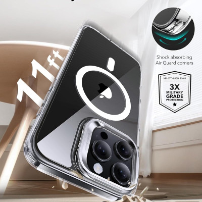 Ốp Lưng cho iPhone 16 Pro / iPhone 16 Pro Max ESR Classic Hybrid Case with Stash Stand HaloLock - Hàng Chính Hãng