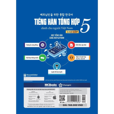 Sách - Tiếng Hàn Tổng Hợp Cao Cấp 5 - Sách Bài Học - Bản Đen Trắng - MCBooks