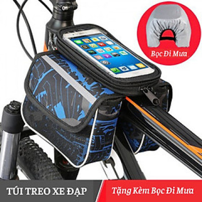 Túi treo sườn xe đạp thể thao để đựng vật dụng, có ngăn đựng điện thoại cảm ung tiện lợi - Hàng chính hãng