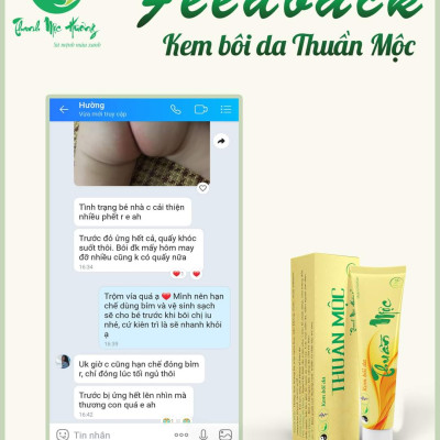 Combo 5 tuýp kem bôi da thuần mộc trị hăm chàm sữa mụn nhọt Thanh Mộc Hương 16g