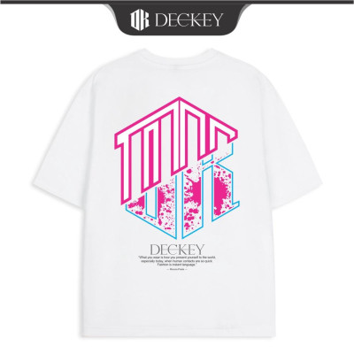Áo Thun Cotton Unisex Nam Nữ Form Rộng DECKEY TYPESETTING