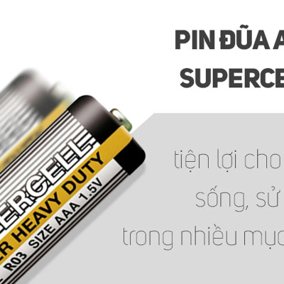 Pin Tiểu Grey Pneumatic - GP Supercell Super Heavy Duty 1.5V - Hàng Chính Hãng