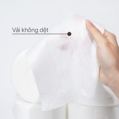 Khăn mặt khô đa năng Ecowipes cuộn 80 tờ size khăn 20x20cm dùng 1 lần lau khô lau ướt giấy lau mặt dùng một lần
