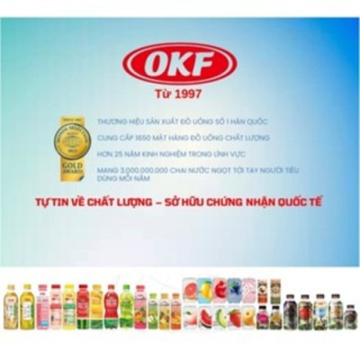 Nước ngọt có ga vị lê vàng (NƯỚC LÊ CÓ GA) OKF HÀN QUỐC 350ml
