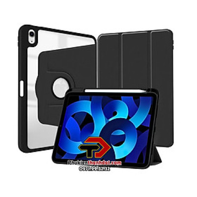 Bao da xoay 360 độ cho iPad Gen 10 2022 10.9 inch chống sốc, có ngăn đựng bút, nhiều kiểu dựng - Hàng nhập khẩu